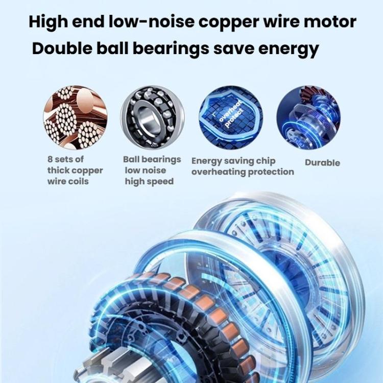16 inch 8 Gears 6 Blades Powerful High Power Floor Fan Industrial Electric Fan, CN Plug - Electric Fans by buy2fix | Online Shopping UK | buy2fix