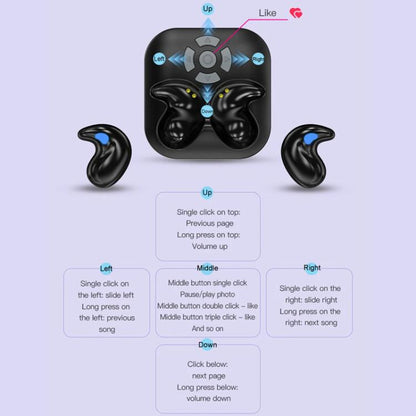 Bluetooth Sleep Earphones Video Like Remote Control E-book Page Turner(Skin Color) - Bluetooth Earphone by buy2fix | Online Shopping UK | buy2fix