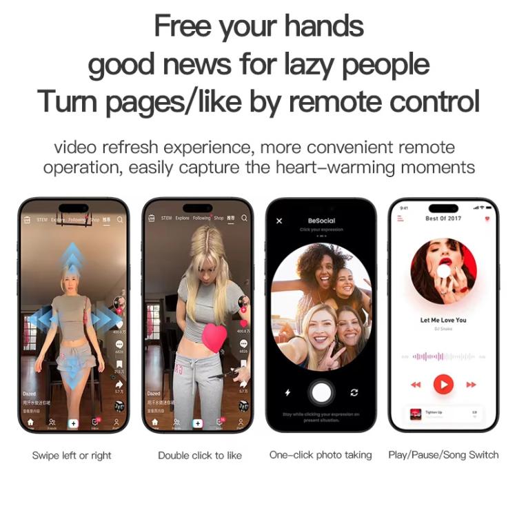 Bluetooth Sleep Earphones Video Like Remote Control E-book Page Turner(Skin Color) - Bluetooth Earphone by buy2fix | Online Shopping UK | buy2fix