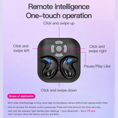 Bluetooth Sleep Earphones Video Like Remote Control E-book Page Turner(Black) - Bluetooth Earphone by buy2fix | Online Shopping UK | buy2fix