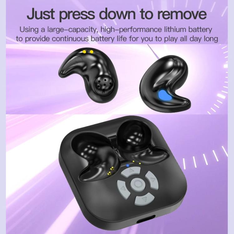 Bluetooth Sleep Earphones Video Like Remote Control E-book Page Turner(Black) - Bluetooth Earphone by buy2fix | Online Shopping UK | buy2fix