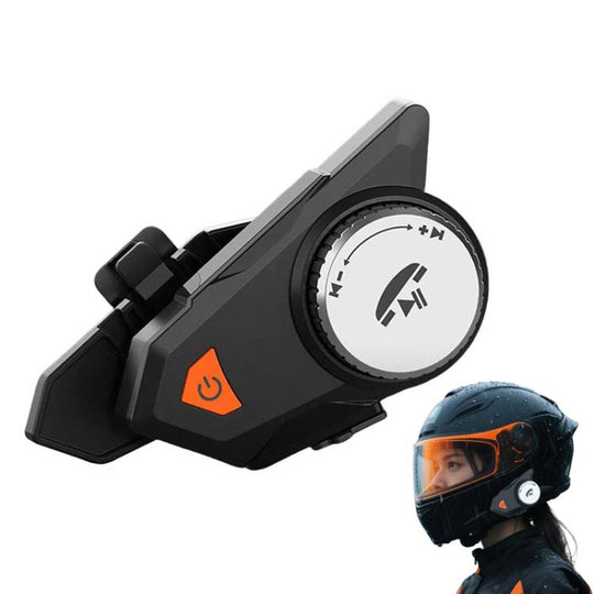 M9 Motorcycle Helmet Bluetooth Headset IPX6 Waterproof,  Auto Answer, HD Sound for Riders/Delivery/Group Intercom(Black)