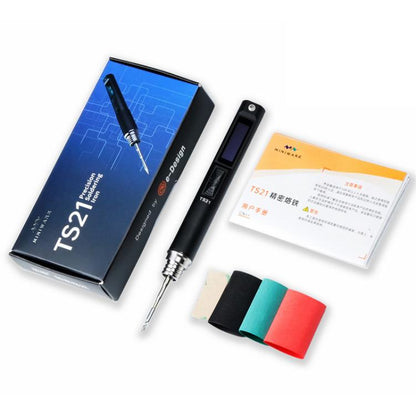 100W Intelligent Precision Aluminum Alloy Soldering Iron With Light, Model: TS21-KU Set - Electric Soldering Iron by buy2fix | Online Shopping UK | buy2fix