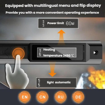 100W Intelligent Precision Aluminum Alloy Soldering Iron With Light, Model: TS21-KU Set - Electric Soldering Iron by buy2fix | Online Shopping UK | buy2fix