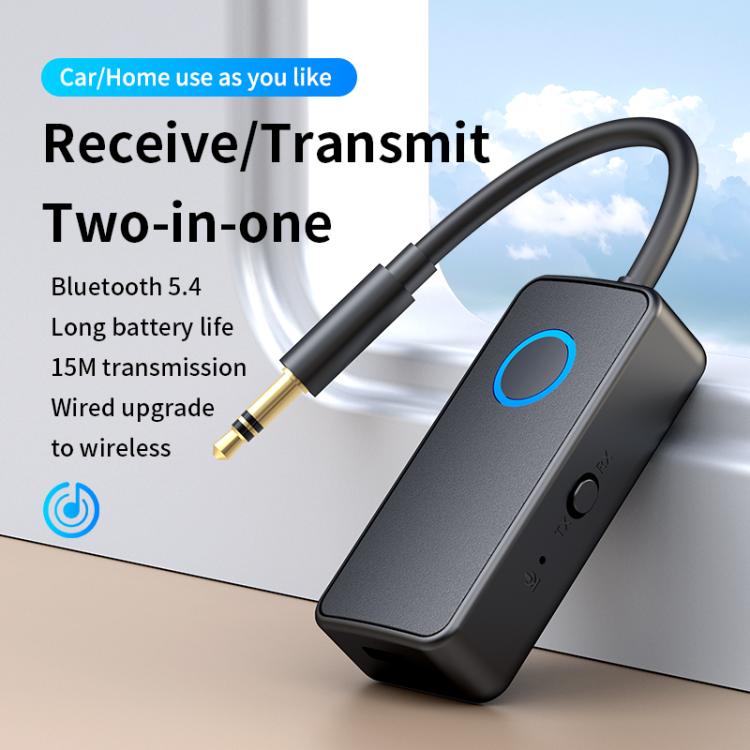 2-In-1 Bluetooth 5.4 Audio Adapter Transmitter/Receiver 3.5mm AUX For Car/TV/Headphones - Audio Receiver Transmitter by buy2fix | Online Shopping UK | buy2fix