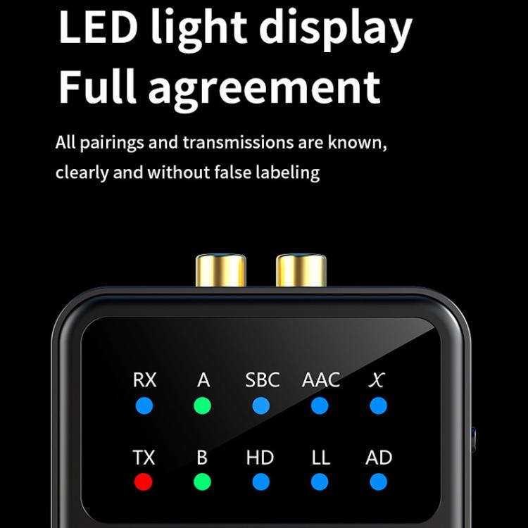 2-in-1 Bluetooth 5.4 Audio Transceiver HiFi Transmitter/Receiver, HD Calls, RCA/3.5mm AUX for Car/Home Stereo - Audio Receiver Transmitter by buy2fix | Online Shopping UK | buy2fix