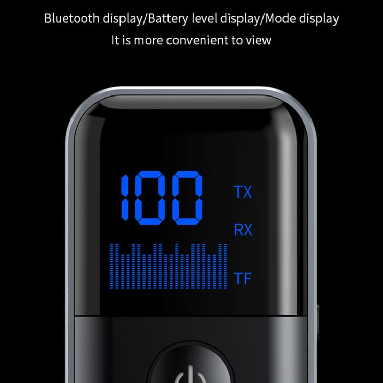 2-In-1 Bluetooth 5.4 Transmitter & Receiver AUX Car/Travel Adapter with 3.5mm Jack, TF Card Slot, Lapel Clip Design - Audio Receiver Transmitter by buy2fix | Online Shopping UK | buy2fix