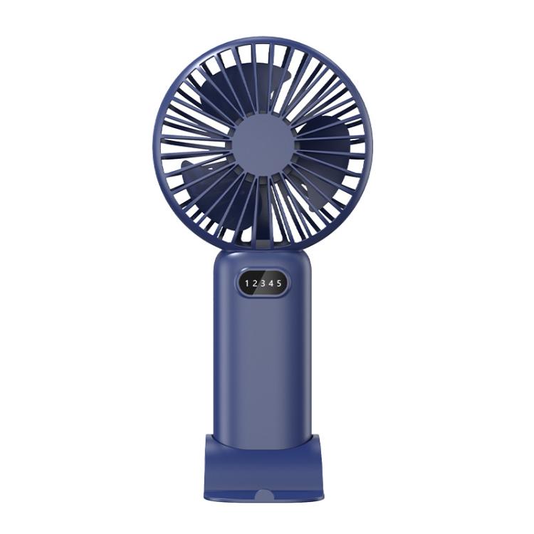 5-speed Wind Speed Handheld USB Charging Small Fan With Desktop Stand(Dark Blue) - Electric Fans by buy2fix | Online Shopping UK | buy2fix