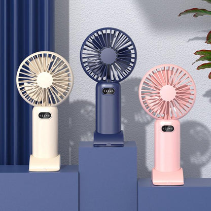 5-speed Wind Speed Handheld USB Charging Small Fan With Desktop Stand(Dark Blue) - Electric Fans by buy2fix | Online Shopping UK | buy2fix