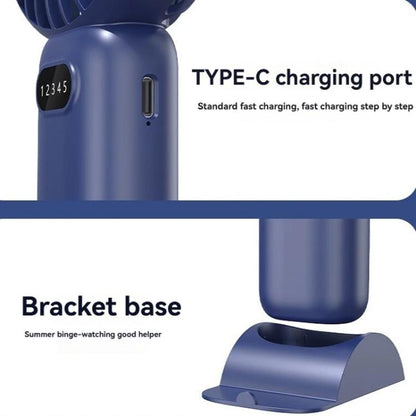 5-speed Wind Speed Handheld USB Charging Small Fan With Desktop Stand(Beige) - Electric Fans by buy2fix | Online Shopping UK | buy2fix