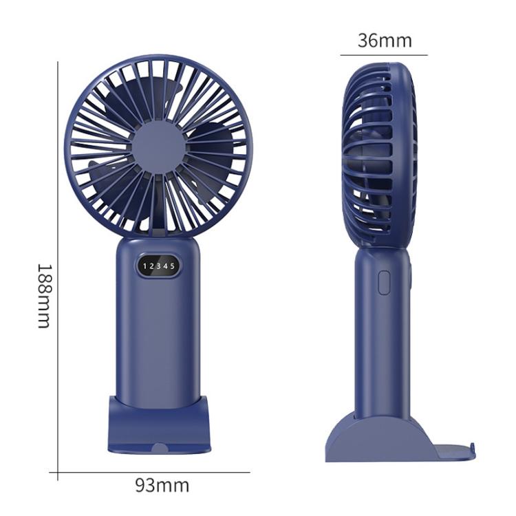 5-speed Wind Speed Handheld USB Charging Small Fan With Desktop Stand(Beige) - Electric Fans by buy2fix | Online Shopping UK | buy2fix