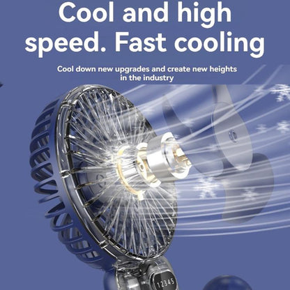 5-speed Wind Speed Handheld USB Charging Small Fan With Desktop Stand(Beige) - Electric Fans by buy2fix | Online Shopping UK | buy2fix