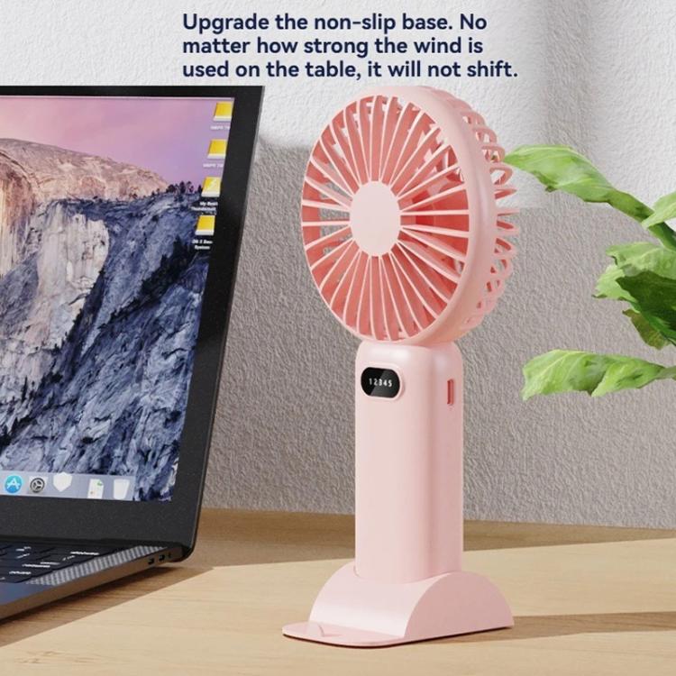 5-speed Wind Speed Handheld USB Charging Small Fan With Desktop Stand(Pink) - Electric Fans by buy2fix | Online Shopping UK | buy2fix