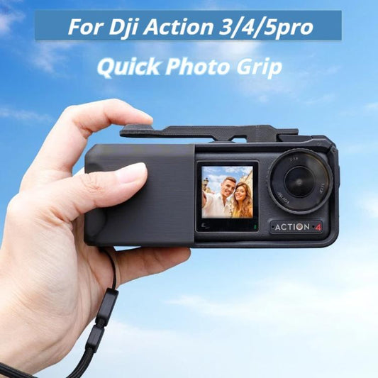 Street Vlogging Handle For DJI Osmo Action 5 Pro / Action 4 / Action 3 Magnetic Grip(Black) - Mount & Holder by buy2fix | Online Shopping UK | buy2fix