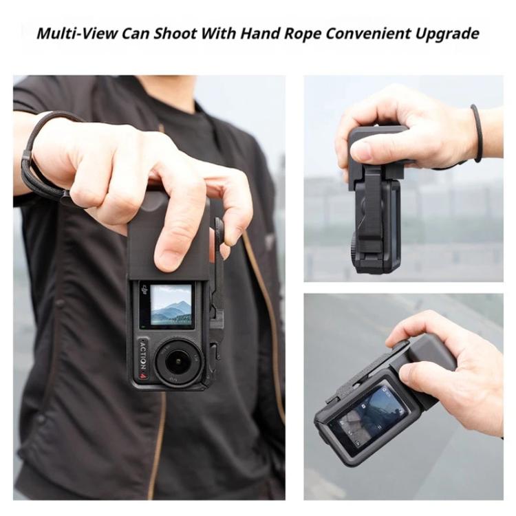 Street Vlogging Handle For DJI Osmo Action 5 Pro / Action 4 / Action 3 Magnetic Grip(Black) - Mount & Holder by buy2fix | Online Shopping UK | buy2fix
