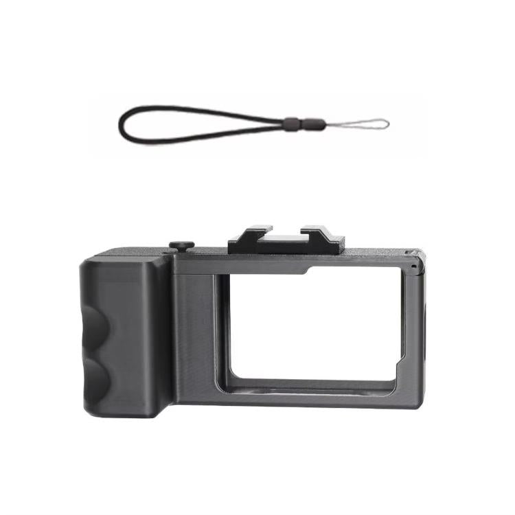 Street Vlogging Handle For GoPro HERO13 Black / 12 Black / 11 Black / 10 Black / 9 Black(Black) - Protective Frame by buy2fix | Online Shopping UK | buy2fix