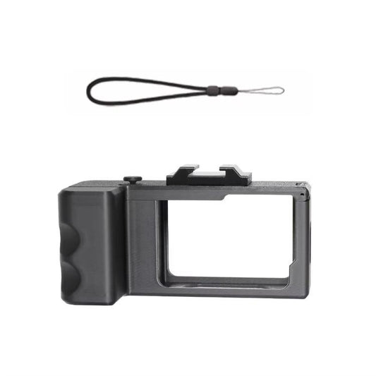 Street Vlogging Handle For GoPro HERO13 Black / 12 Black / 11 Black / 10 Black / 9 Black(Black) - Protective Frame by buy2fix | Online Shopping UK | buy2fix