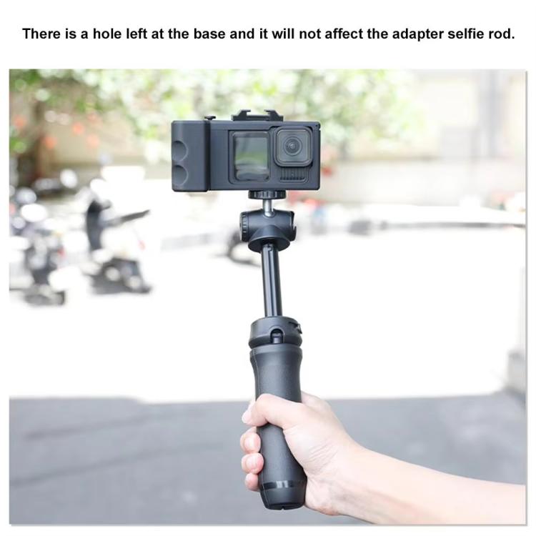 Street Vlogging Handle For GoPro HERO13 Black / 12 Black / 11 Black / 10 Black / 9 Black(Black) - Protective Frame by buy2fix | Online Shopping UK | buy2fix