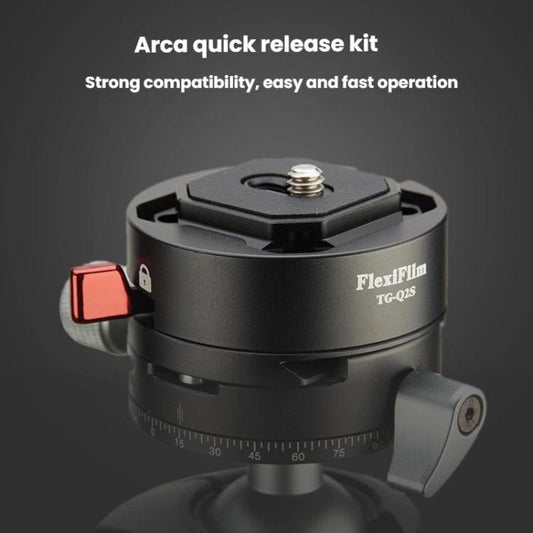 FlexiFilm TG-Q2S Aluminum Alloy Arca Quick Release Plate Gimbal Slide Rail Quick Release Parts(Red) - Quick Release Plate by FlexiFilm | Online Shopping UK | buy2fix