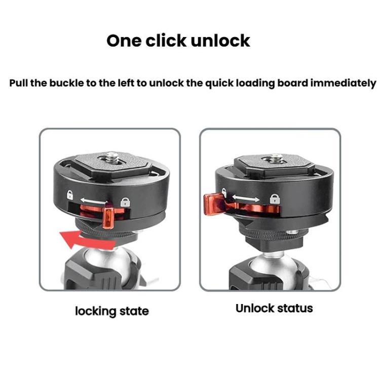FlexiFilm TG-Q2S Aluminum Alloy Arca Quick Release Plate Gimbal Slide Rail Quick Release Parts(Red) - Quick Release Plate by FlexiFilm | Online Shopping UK | buy2fix