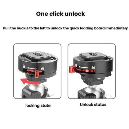 FlexiFilm TG-Q2S Aluminum Alloy Arca Quick Release Plate Gimbal Slide Rail Quick Release Parts(Red) - Quick Release Plate by FlexiFilm | Online Shopping UK | buy2fix