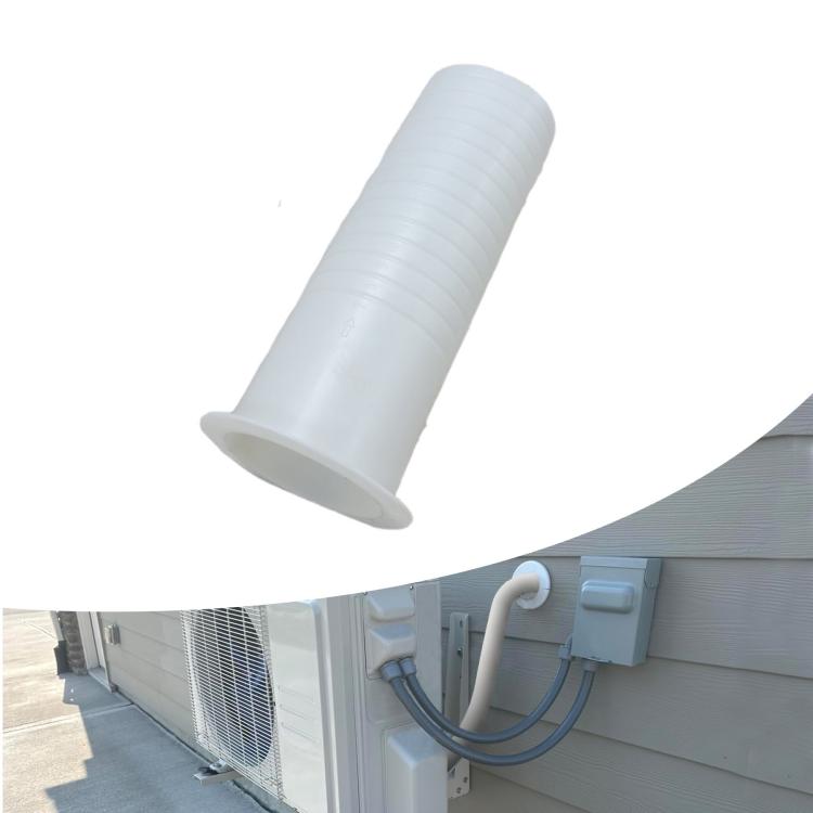 Wall Sleeve for Air Conditioner Installation 7.5cm/3in Outer Dia AC Duct Wall Penetration Pipe(White) - Air Conditioner Parts by buy2fix | Online Shopping UK | buy2fix