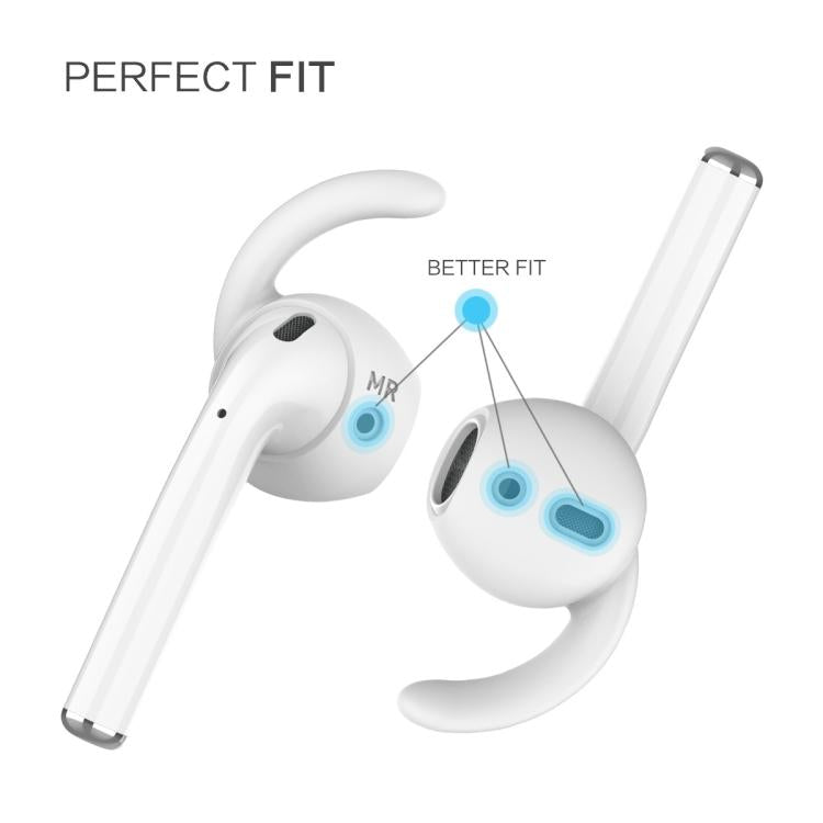 For AirPods 1 / 2 AhaStyle PT60 3pairs S+M+L Earphone Silicone Earmuffs Loss Prevention Earbud Caps(White) - Anti-dust & Ear Caps by AhaStyle | Online Shopping UK | buy2fix