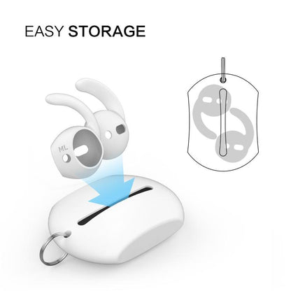 For AirPods 1 / 2 AhaStyle PT60 3pairs S+M+L Earphone Silicone Earmuffs Loss Prevention Earbud Caps(Black) - Anti-dust & Ear Caps by AhaStyle | Online Shopping UK | buy2fix