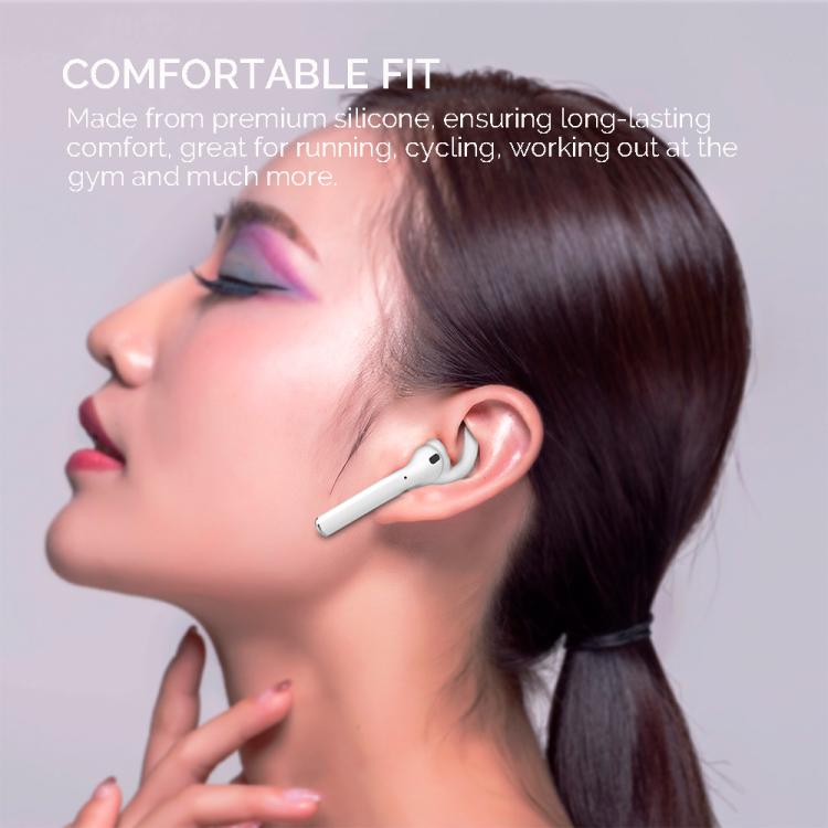 For AirPods 1 / 2 AhaStyle PT60 3pairs S+M+L Earphone Silicone Earmuffs Loss Prevention Earbud Caps(Black) - Anti-dust & Ear Caps by AhaStyle | Online Shopping UK | buy2fix