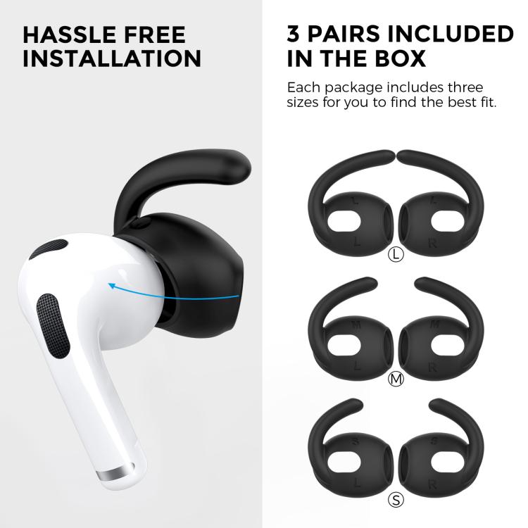 For AirPods 3 AhaStyle PT60-3 3pairs S+M+L Earphone Silicone Soft Ear Covers(White) - Anti-dust & Ear Caps by AhaStyle | Online Shopping UK | buy2fix