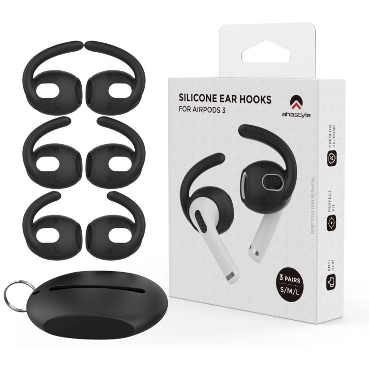 For AirPods 3 AhaStyle PT60-3 3pairs S+M+L Earphone Silicone Soft Ear Covers(White) - Anti-dust & Ear Caps by AhaStyle | Online Shopping UK | buy2fix