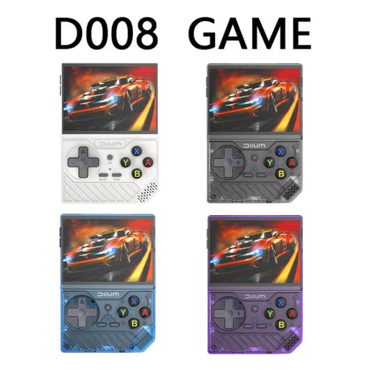 D008 3.5-Inch HD Retro Handheld Game Console With ARM Cortex-A7 800MHz, 1GB RAM & HDMI Output 128G Clear Blue - Pocket Console by buy2fix | Online Shopping UK | buy2fix