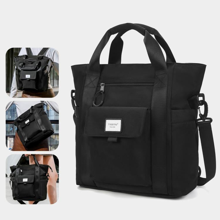 Tigernu 3 In 1 Backpack Female Should Bag Large Capacity Lightweight Tote with 14-inch Laptop Compartment(Black) - Backpack by Tigernu | Online Shopping UK | buy2fix