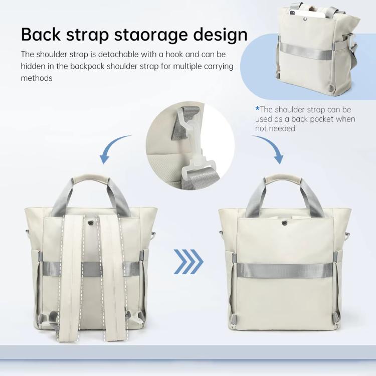 Tigernu 3 In 1 Backpack Female Should Bag Large Capacity Lightweight Tote with 14-inch Laptop Compartment(Black) - Backpack by Tigernu | Online Shopping UK | buy2fix