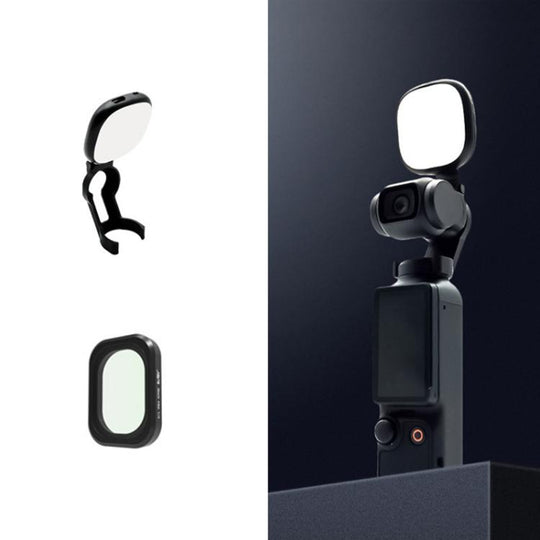 For DJI Osmo Pocket 3 JSR Fixed Frame Head Fill Light, Spec: With Black Soft 1/4 Filter