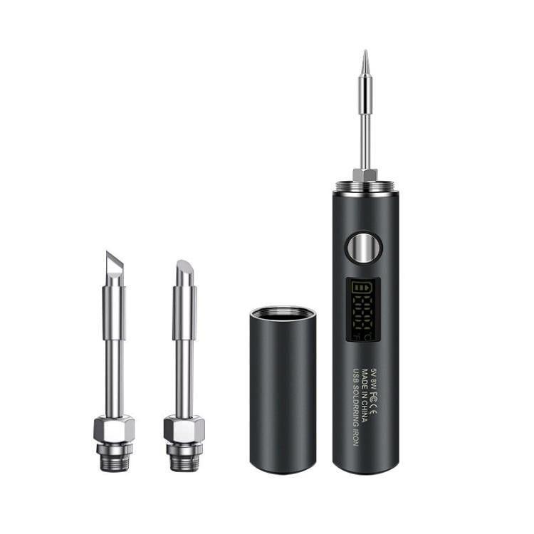Mini USB Portable Wireless Digital Display Soldering Iron, Specification: Large 1400 mAh + Blade + Horseshoe Head - Electric Soldering Iron by buy2fix | Online Shopping UK | buy2fix