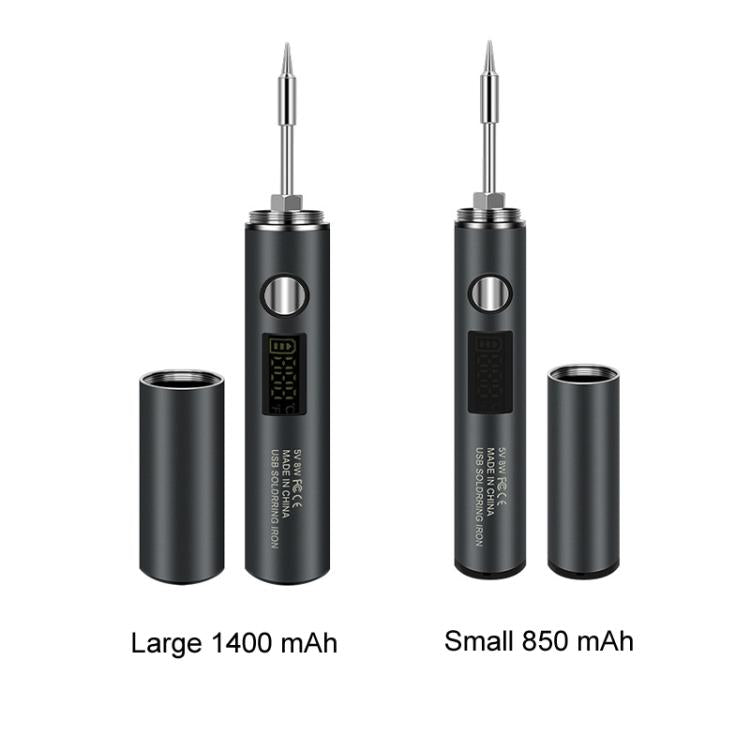 Mini USB Portable Wireless Digital Display Soldering Iron, Specification: Large 1400 mAh + Blade + Horseshoe Head - Electric Soldering Iron by buy2fix | Online Shopping UK | buy2fix