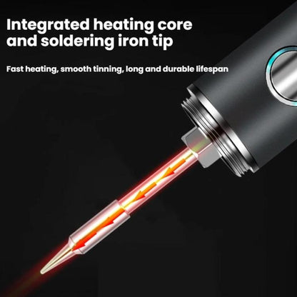 Mini USB Portable Wireless Digital Display Soldering Iron, Specification: Large 1400 mAh + Blade + Horseshoe Head - Electric Soldering Iron by buy2fix | Online Shopping UK | buy2fix