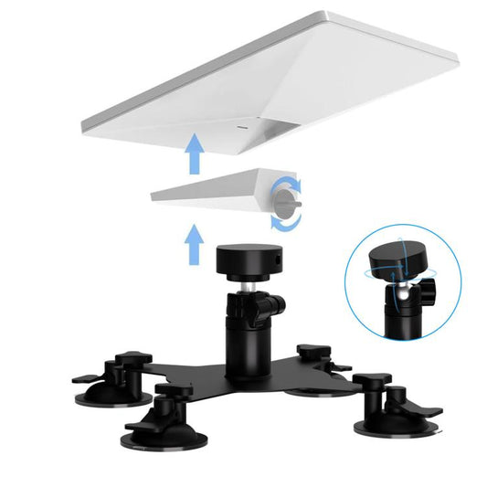 For Starlink Mini Magnetic Car Mount Suction Cup Bracket + Connection Block(Black) - Roof Racks by buy2fix | Online Shopping UK | buy2fix