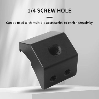 For DJI RC Pro 2 Aluminum Alloy 1/4-inch Tripod Adapter Mounting Bracket(Black) - Cable & Adapter by buy2fix | Online Shopping UK | buy2fix