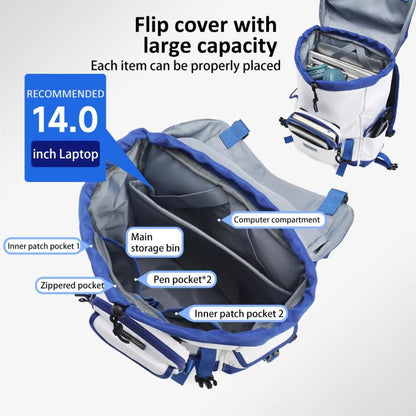 Tigernu Detachable Split Design 2-In-1 Backpack 14-Inch Laptop Bag With Flip-Top For Travel, Work & Daily Use Black Magnetic - Backpack by Tigernu | Online Shopping UK | buy2fix