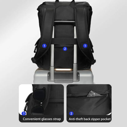 Tigernu School Backpack 14-Inch Laptop Bag With Flip-Top For Travel, Work & Daily Use Black Regular - Backpack by Tigernu | Online Shopping UK | buy2fix