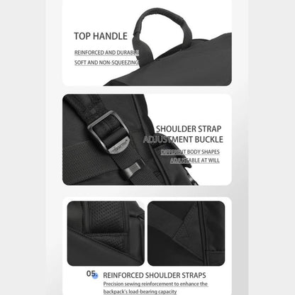 Tigernu Detachable Split Design 2-In-1 Backpack 14-Inch Laptop Bag With Flip-Top For Travel, Work & Daily Use Black Magnetic - Backpack by Tigernu | Online Shopping UK | buy2fix
