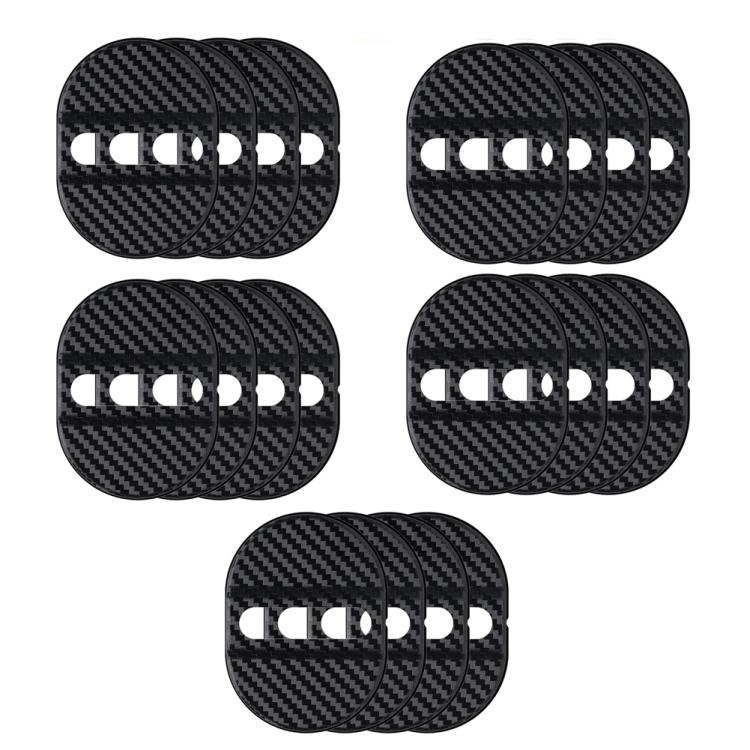 5sets Door Latch Protector Plastic Door Latch Cover Shock Absorbing Noise Reducing Soundproofing Adhesive Sticker(Black) - Seat Accessories by buy2fix | Online Shopping UK | buy2fix