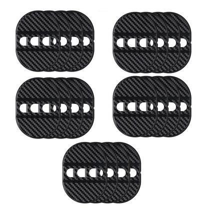 5sets Door Latch Protector Plastic Door Latch Cover Shock Absorbing Noise Reducing Soundproofing Adhesive Sticker(Black) - Seat Accessories by buy2fix | Online Shopping UK | buy2fix