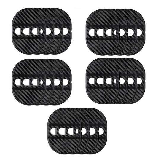 5sets Door Latch Protector Plastic Door Latch Cover Shock Absorbing Noise Reducing Soundproofing Adhesive Sticker(Black) - Seat Accessories by buy2fix | Online Shopping UK | buy2fix