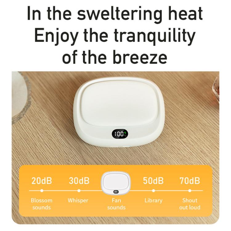 USB Outdoor High-power Bladeless Waist-hanging Portable Fan(DQ239 White) - Electric Fans by buy2fix | Online Shopping UK | buy2fix