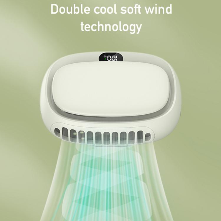 USB Outdoor High-power Bladeless Waist-hanging Portable Fan(DQ239 Apricot) - Electric Fans by buy2fix | Online Shopping UK | buy2fix