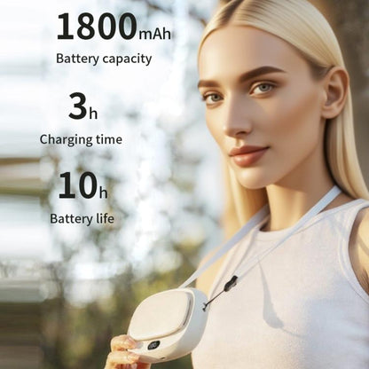 USB Outdoor High-power Bladeless Waist-hanging Portable Fan(DQ239 Apricot) - Electric Fans by buy2fix | Online Shopping UK | buy2fix