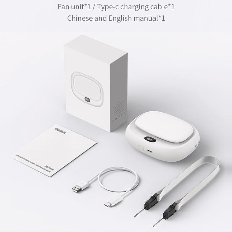 USB Outdoor High-power Bladeless Waist-hanging Portable Fan(DQ239 White) - Electric Fans by buy2fix | Online Shopping UK | buy2fix